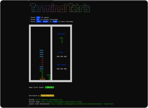 Terminal Tetris